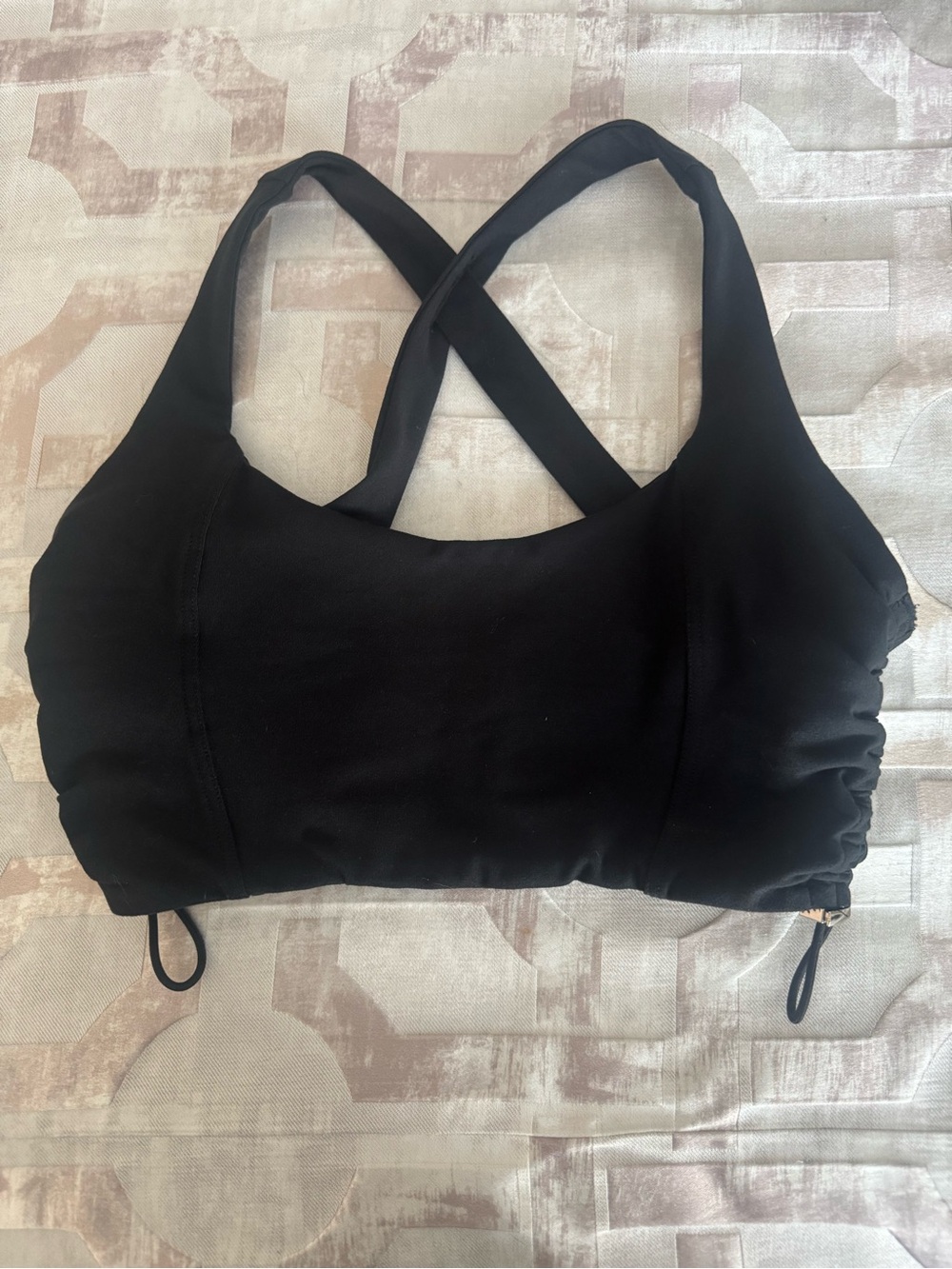 Bombshell Sportswear Black Cross-Back Sports Bra